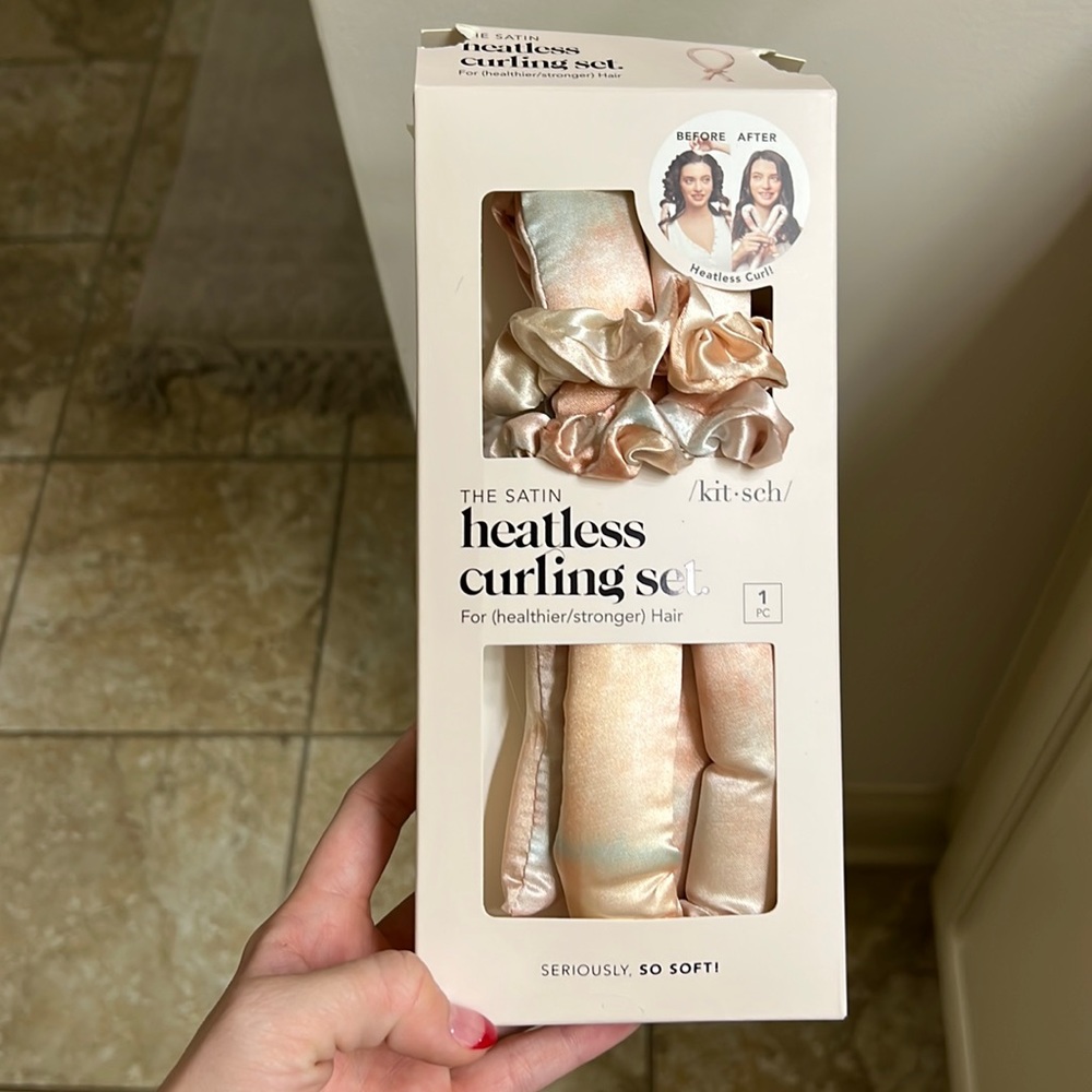 Kitsch satin heatless curling set